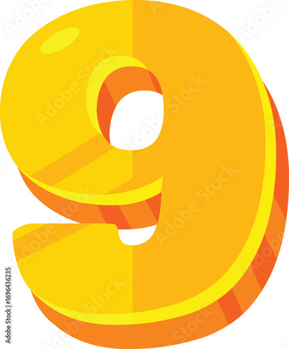 vector illustration of number style