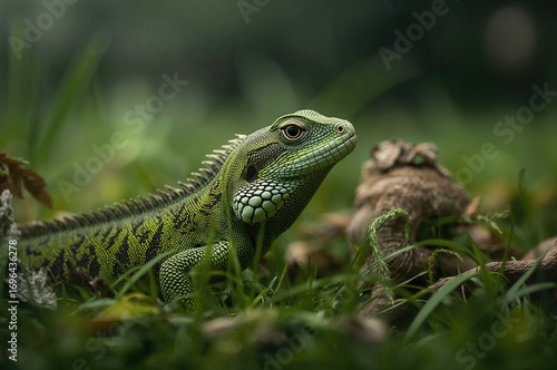 Detailed view of a reptile ...
