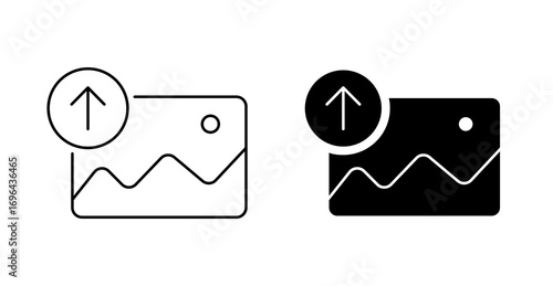 Upward Arrow With Image Icon, Upload Picture from Gallery Icon 