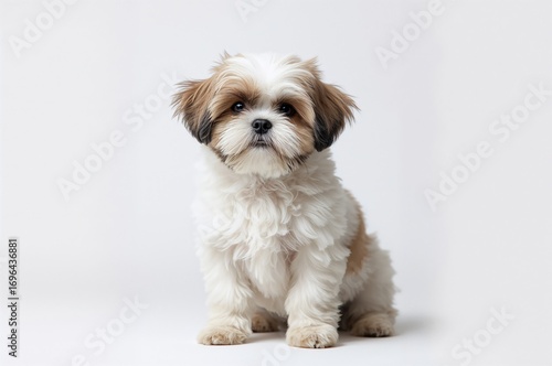 Adorable Lhasa Apso puppy p...