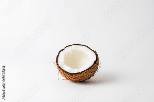 Isolated coconut on a white...