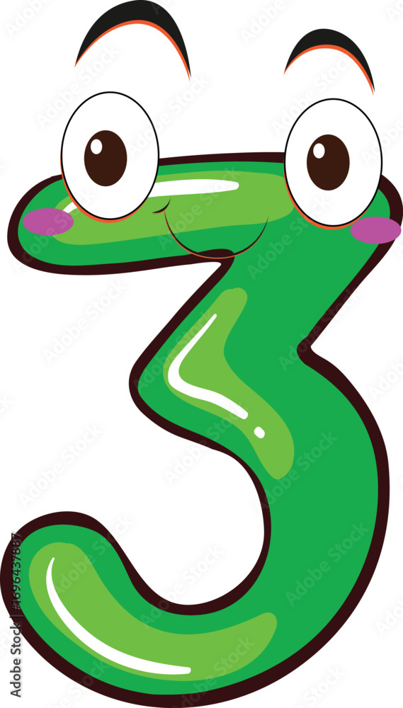 Fototapeta premium vector illustration of number style