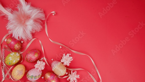 Vibrant Easter eggs paired ...