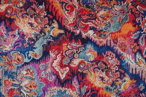 Vibrant textile rug pattern...