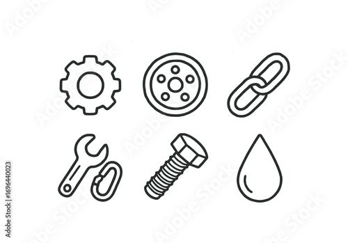 hand drawn cute doodle style line isolated on white background rail beam folding ladder upright bar joint screw safety lock tool hook. hand drawn cute doodle style line isolated on white