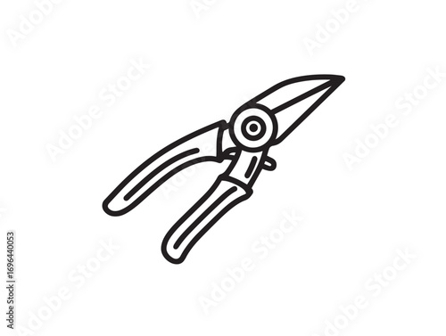 Hand Pruner Gardening Icon Modern Detailed Vector Illustration