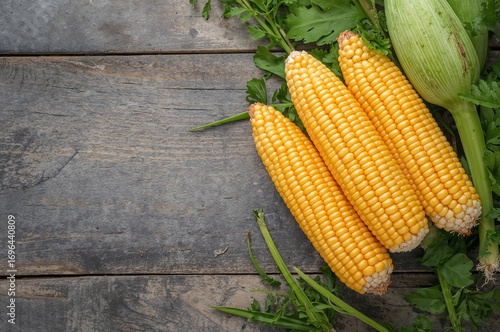Close-up of fresh corn cobs...