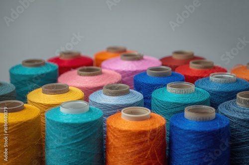 Vibrant threads of cotton w...