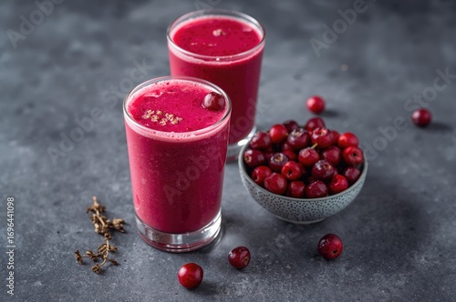 Smoothies made from cranber...