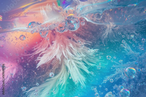 Detailed view of oil drople...