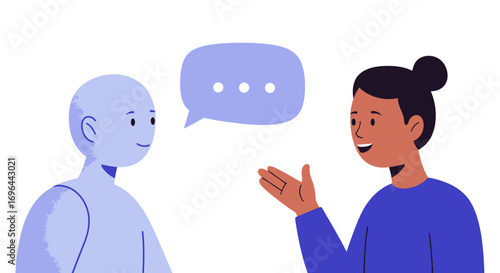 Empathetic Active Listening in Professional Dialogue: Stylized Vector for Effective Communication & Collaboration
