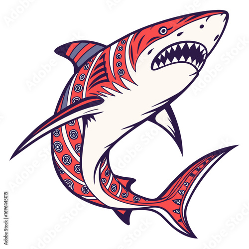 Tribal patterned shark