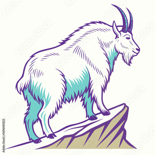 Wallpaper Mural Mountain goat standing on a rocky outcrop Torontodigital.ca