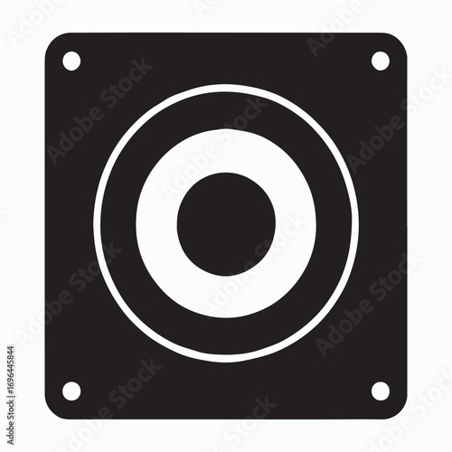 Subwoofer audio woofer solid device icon