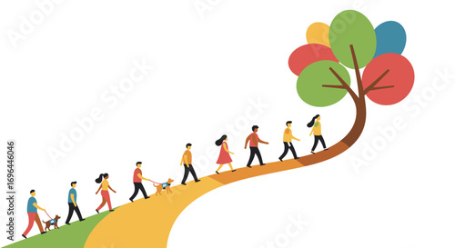 Dynamic Diverse Workforce: Stylized Vector Figures for Inclusive Business & Social Campaigns