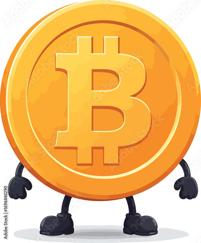 Charming animated golden coin character with a prominent 'B' icon, playfully embodying the concept of digital finance and modern online currency