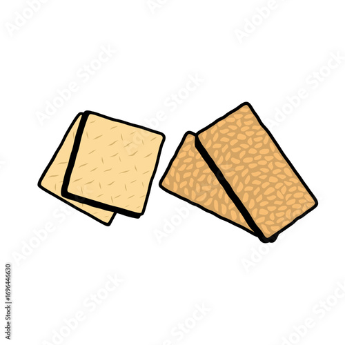 high-protein foods such as tofu and tempeh vector illustration