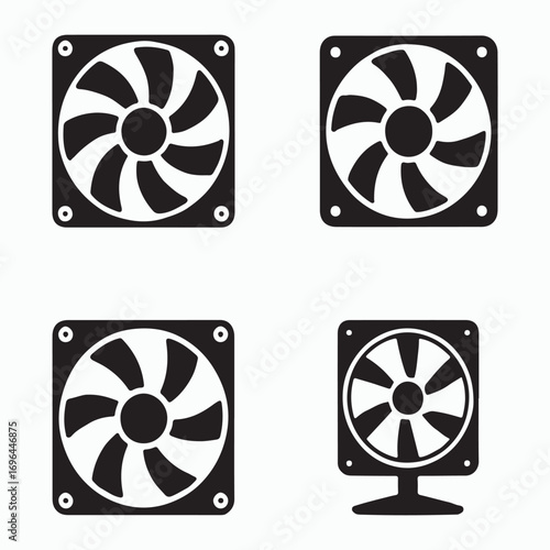 Computer cooling fan component solid bundle