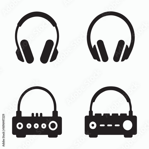 Headphone amplifier sound booster solid set