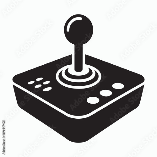 Joystick retro arcade game solid icon