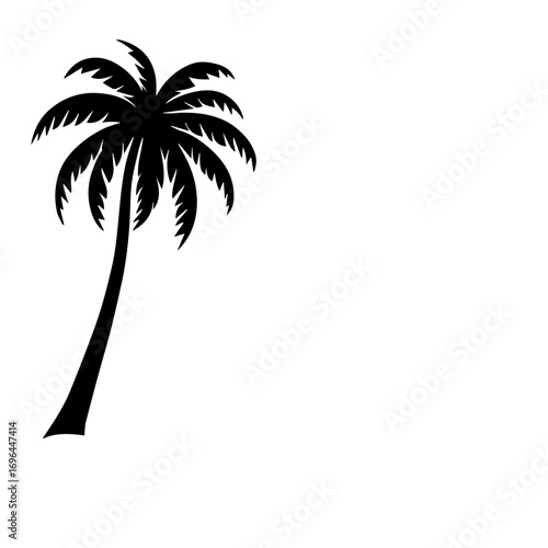 silhouette of a tropical island with palms, palm, tree, beach, tropical, vector, summer, island, silhouette, sea, illustration, sun, nature, landscape, coconut, travel, sunset, ocean, paradise, leaf, 