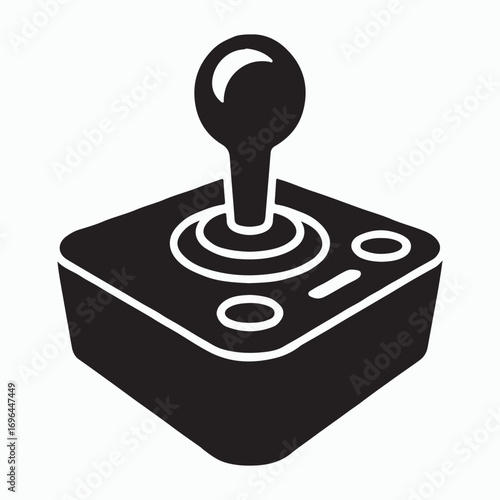 Joystick vintage arcade solid design
