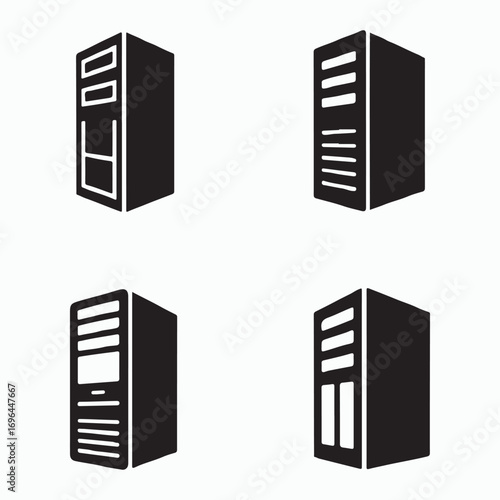 PC case tower computer solid set