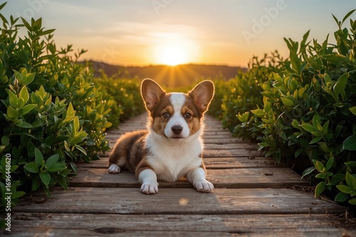 Adorable tri-colored corgi ...