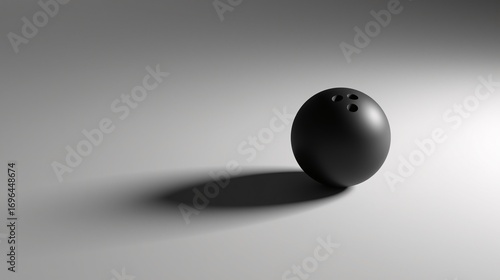 Minimalist Bowling Ball Shadows

