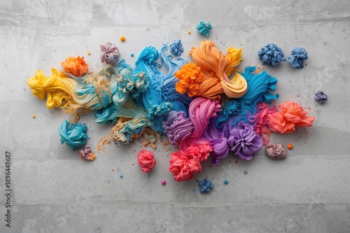 Vibrant paint splashes agai...