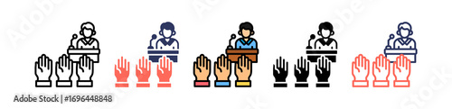 Political Pluralism multiple icon