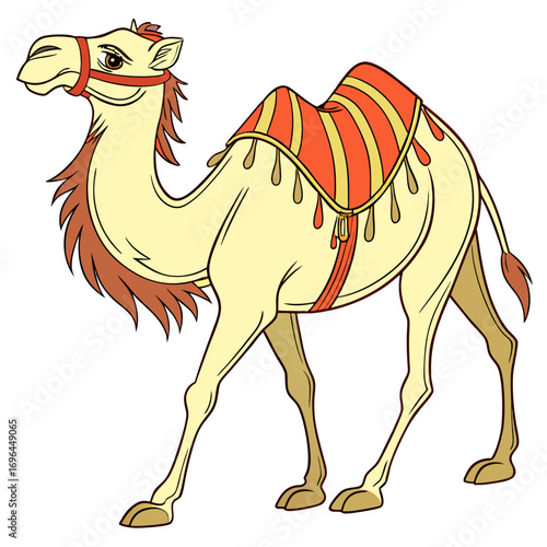 Camel with saddle