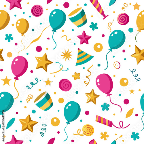 Celebration & Confetti Vector Background Pattern