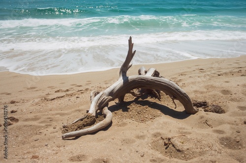Sandy Shore Littered With D...