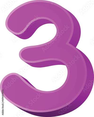 vector illustration of number style