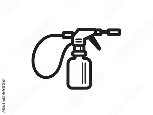 Herbicide Applicator Icon in Minimalist 2D Vector Line Illustration