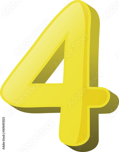 vector illustration of number style