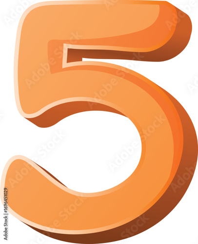 vector illustration of number style