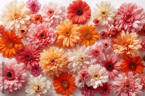 Vibrant blooms set against ...