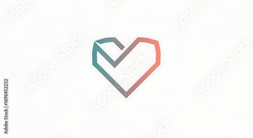 Free Download Modern abstract heart shape with gradient, symbolizing love and connection - GFXLoad