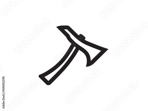 Hoe Icon in Modern Clean Minimalist 2D Vector Line Illustration