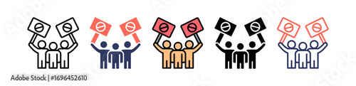 Right To Protest multiple icon
