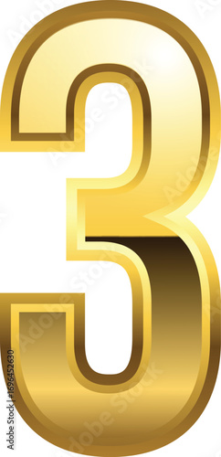vector illustration of number style