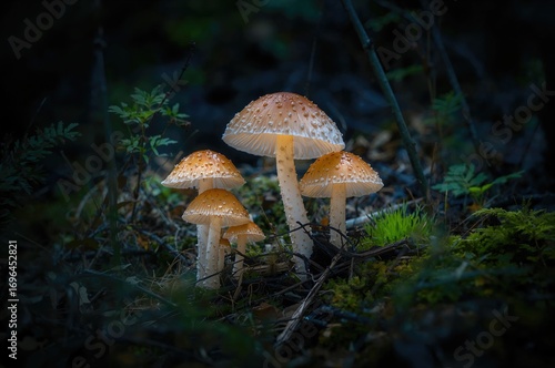 Elegant Mushrooms Radiating...