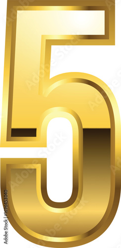 vector illustration of number style
