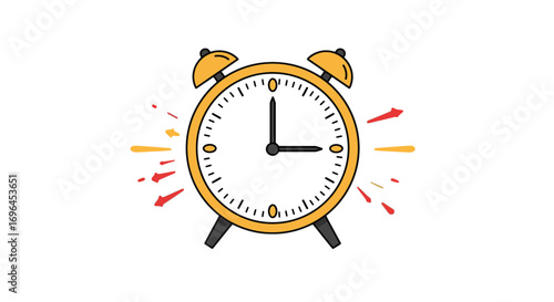 Alarm clock time reminder deadline schedule morning wake up call urgency notification timer urgency deadline on transparent background