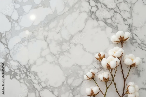 Cotton blooms displayed on ...