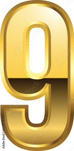 vector illustration of number style