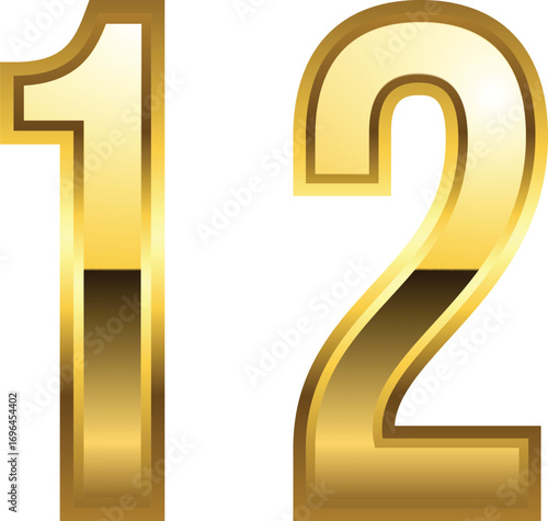 vector illustration of number style
