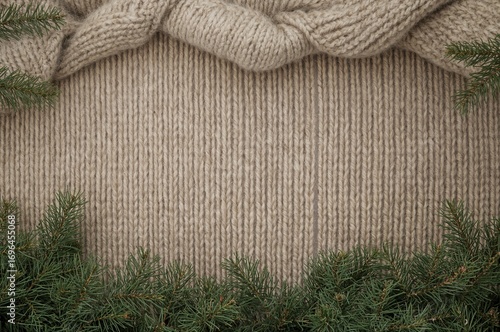 Festive border featuring wo...
